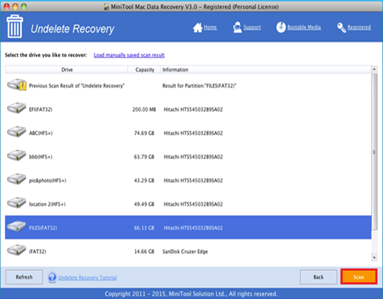 Choose - target - partition - and - click - scan